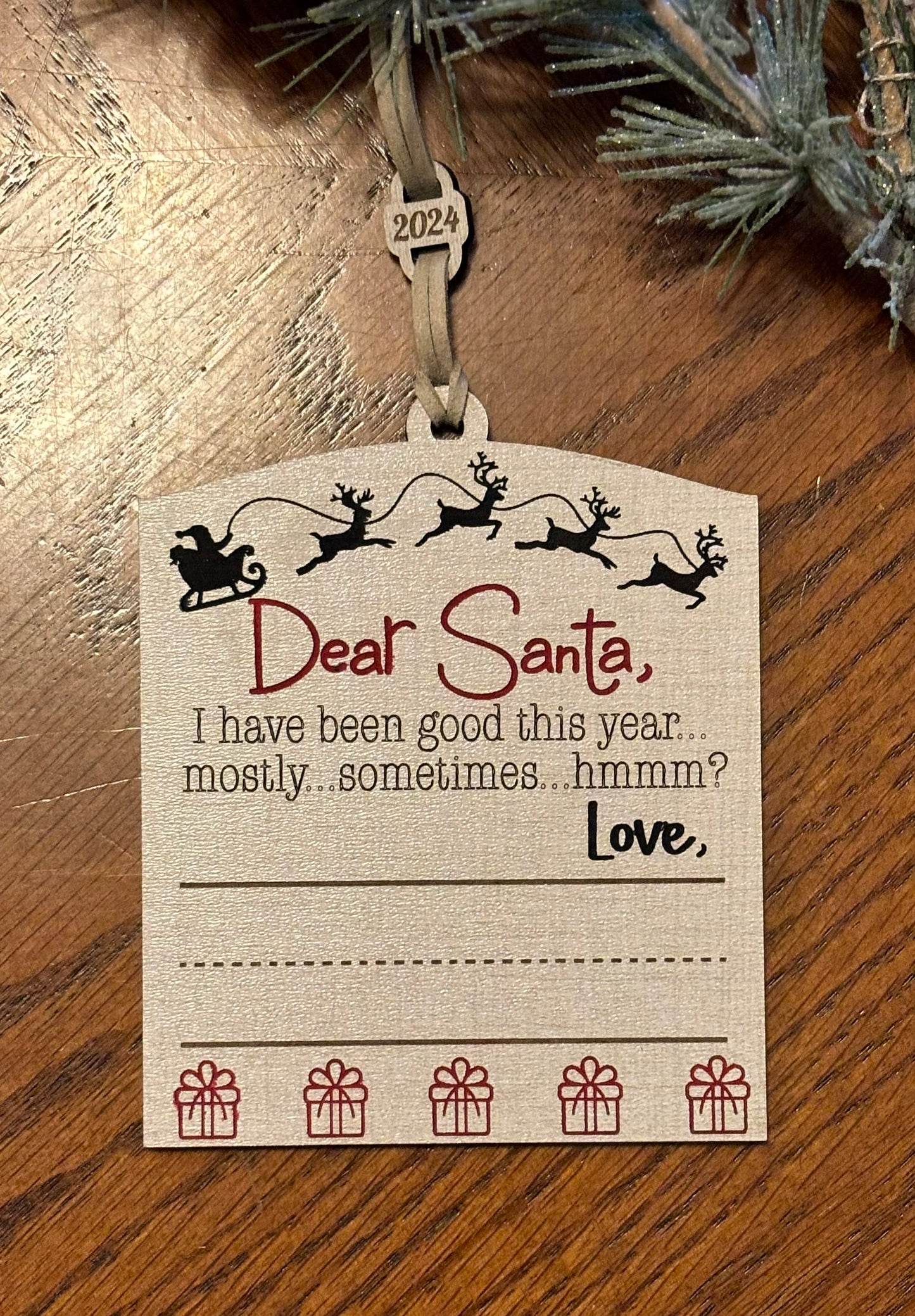 Dear Santa Ornaments