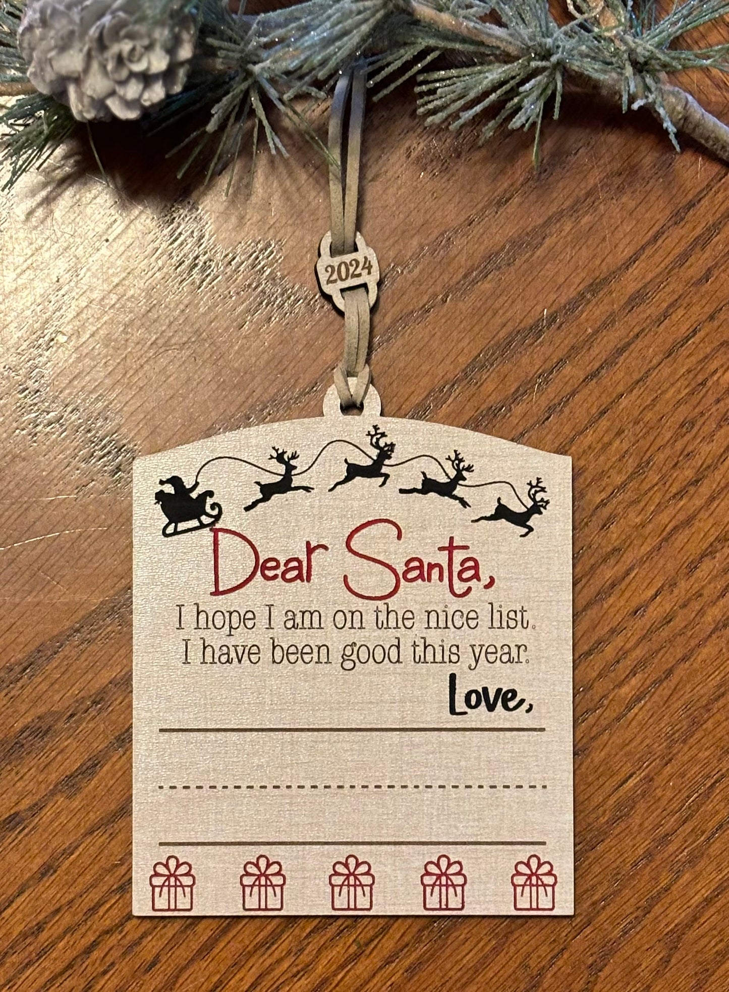 Dear Santa Ornaments