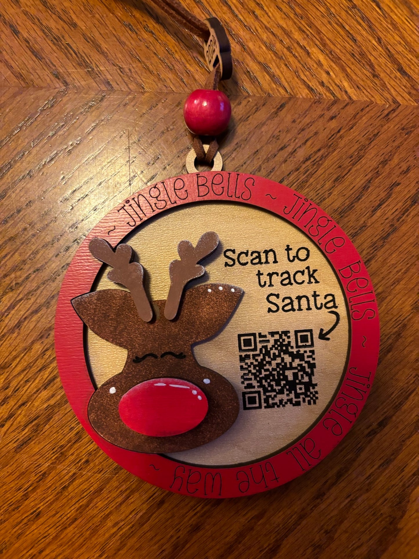 Track Santa Ornaments