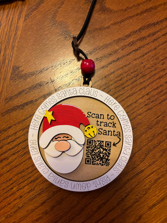 Track Santa Ornaments