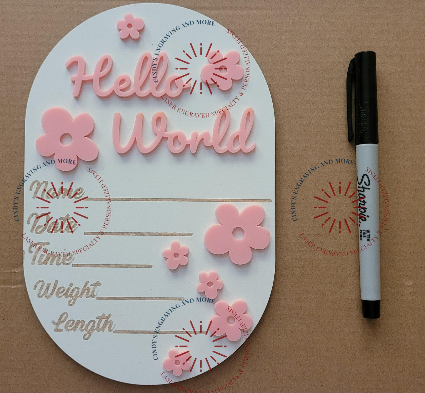 Baby Girl Hello World, Milestones & Closet Dividers