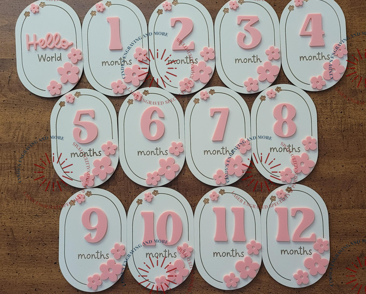 Baby Girl Hello World, Milestones & Closet Dividers