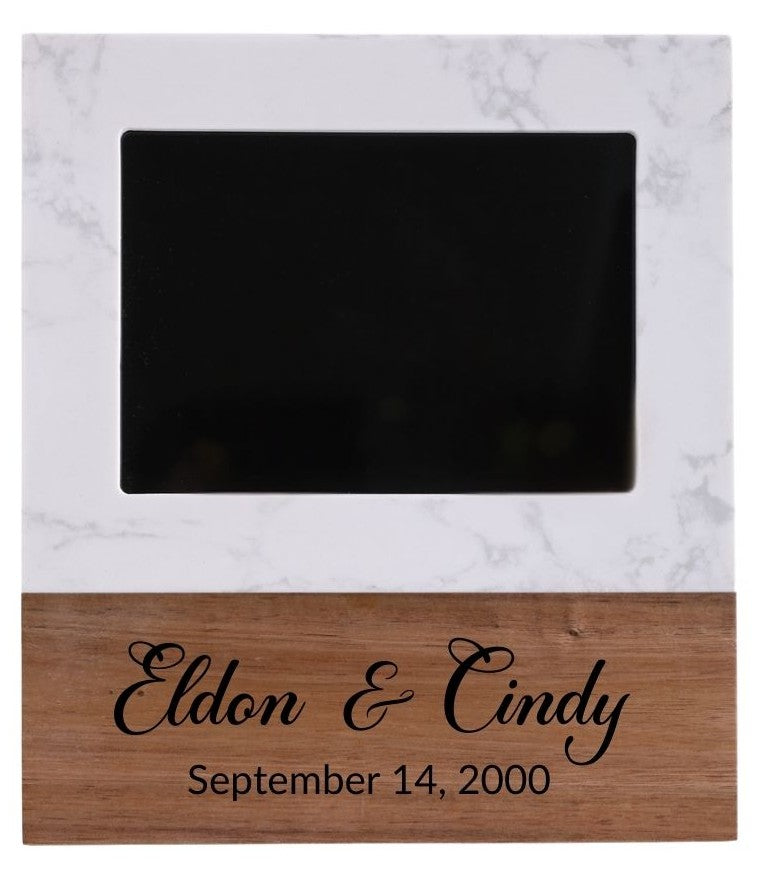 Marble & Wood Picture Frame 5x7