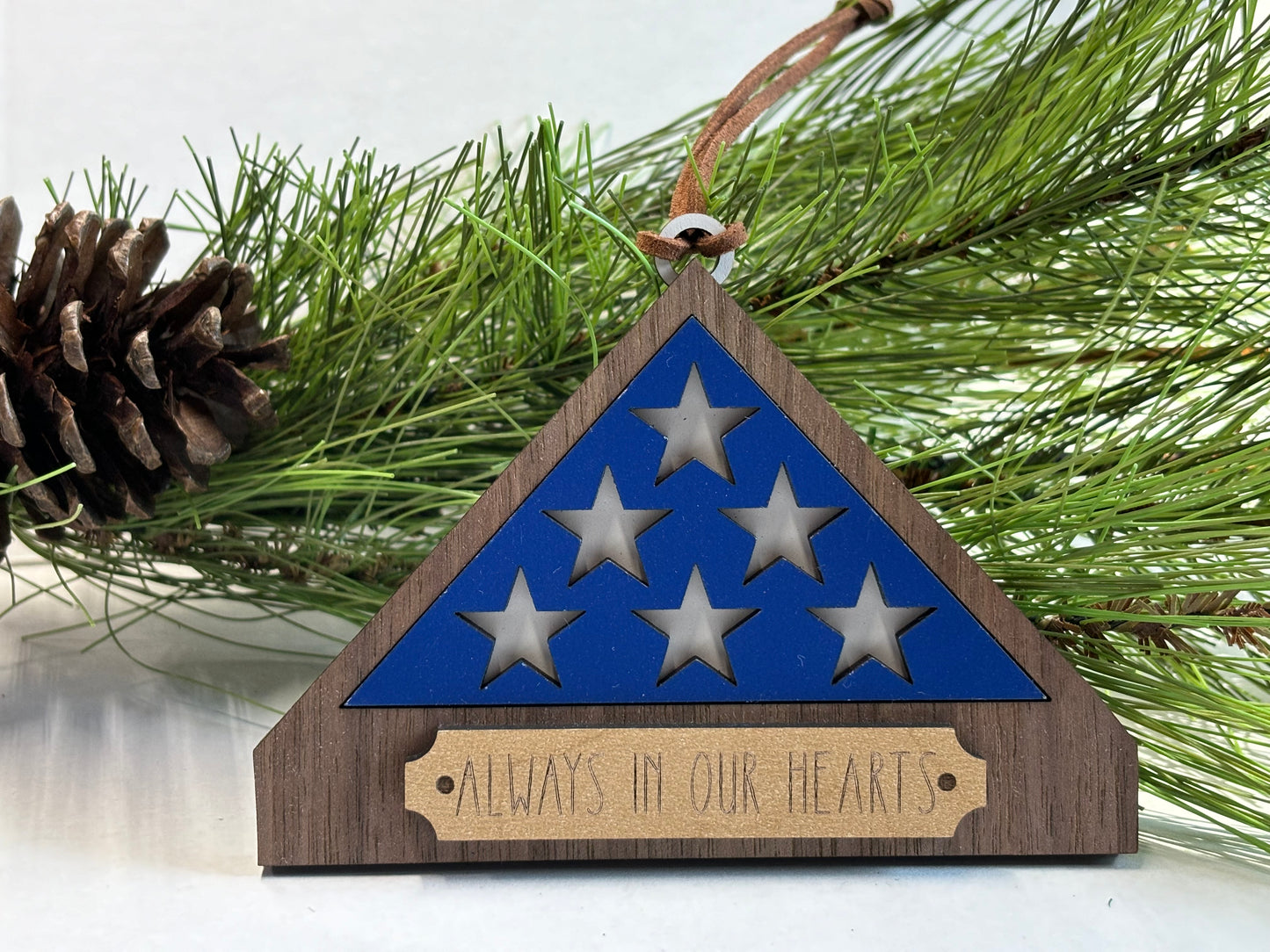 Remembrance Folded Flag Ornament or Magnet / FREE SHIPPING