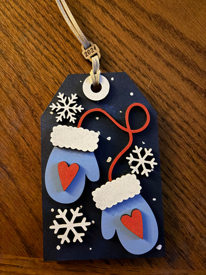 Hand Painted Christmas Gift Card Holders